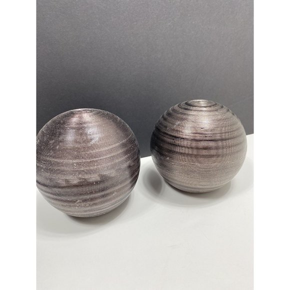 Brown Balls Center piece / Spheres Decor Balls 2 Pcs Decorative - Picture 5 of 14